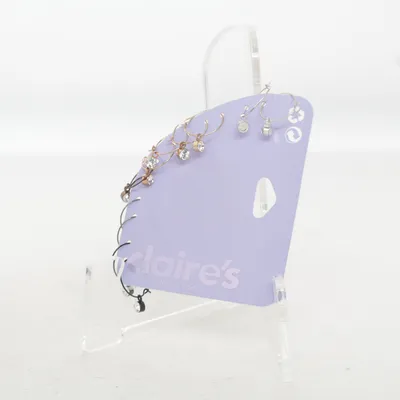 Boucles d'oreilles (Argent, Or, Noir) de Claire's Métal inconnu
