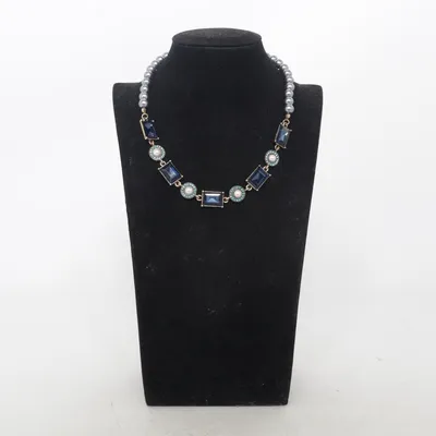 Collier (Bleu, Gris, Or) Métal inconnu