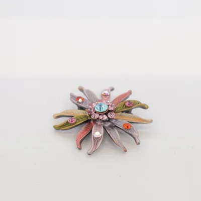 Brosch (Flerfärgad) Okänd metall