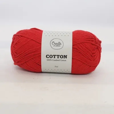 Garn (Röd) från Create with Adlibris Bomull