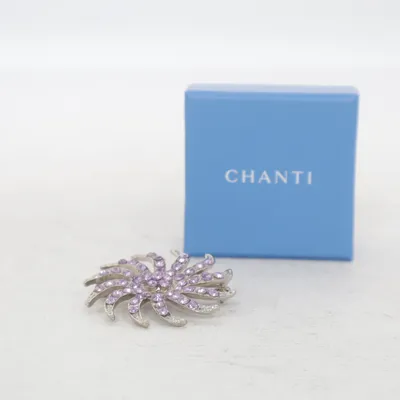 Broche (Violet, Argent) de Chanti Métal inconnu