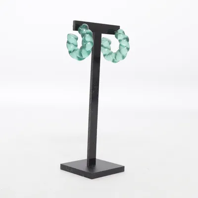 Earrings (Green) Unknown metal