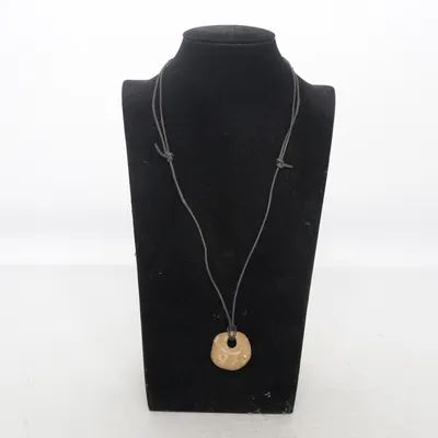 Halsband (Svart, Brun) Okänd metall