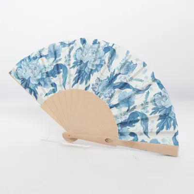 Solfjäder (Blå, Beige, Vit)