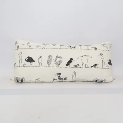 Prydnadskudde (Vit, Svart)