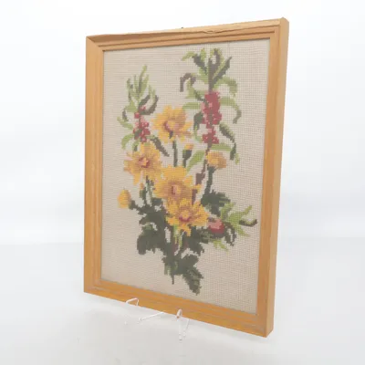 Embroidered wall hanging