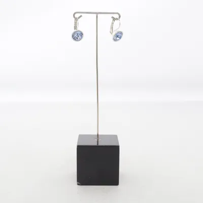 Oorbellen (Blauw, Zilver) Onbekend materiaal