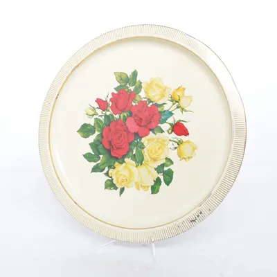 Dienblad (Beige, Rood, Geel) van Ira Denmark