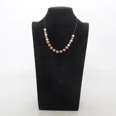 Necklace (Brown, Silver) from LDADPR Unknown metal