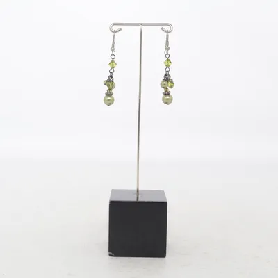 Earrings (Green) Unknown metal