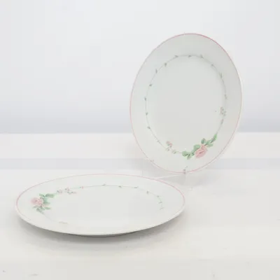 Tallrik (Vit, Rosa, Grön) från Lotus