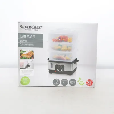 Dampfkocher (Silvercrest Dampfgarer SDG 950 C3 | 950W | 3 Behälter | OVP) von SilverCrest