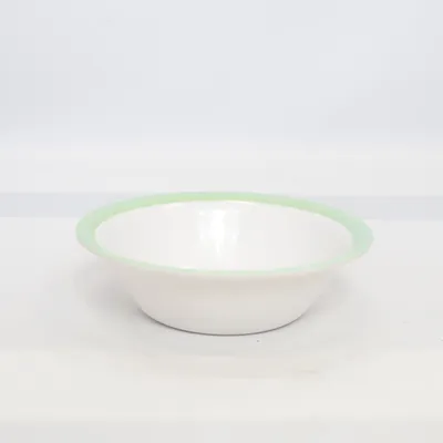 Bowl (White, Green) from Melamine Ware