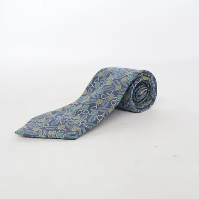 Krawatte (Blau, Mehrfarbig) von Frederick Theak Seide