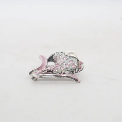 Broche (Zilver, Roze) Onbekend materiaal