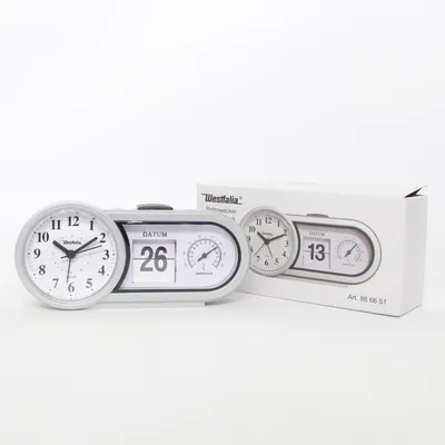 Table clock (Silver) from Westfalia