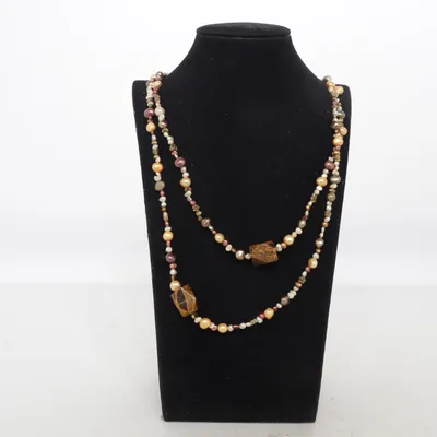 Collier (Marron, Beige, Multicolore) Métal inconnu