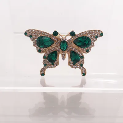 Broche (Groen, Goud, Zilver) Onbekend materiaal