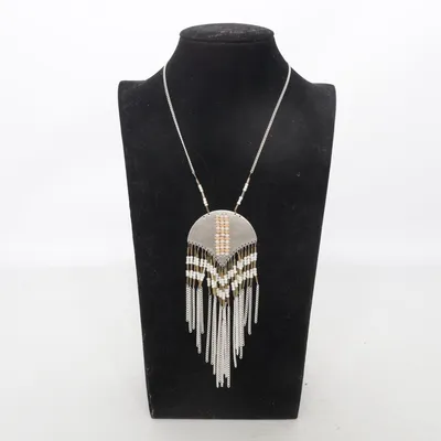 Necklace (Silver, White, Beige) from LOL Unknown metal