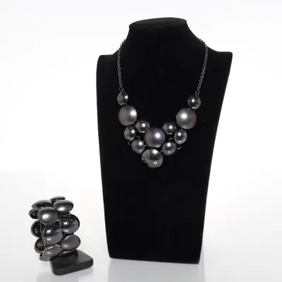 Jewelry set (Black) Unknown metal