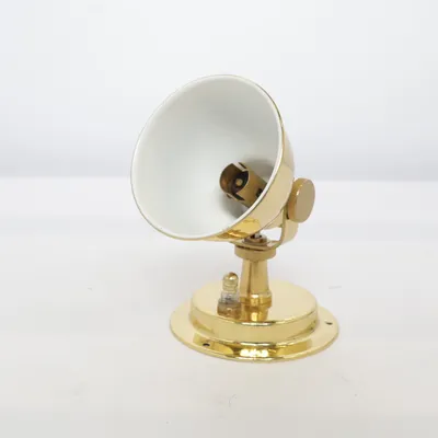 Vägglampa (Guldfärgad, Vit)