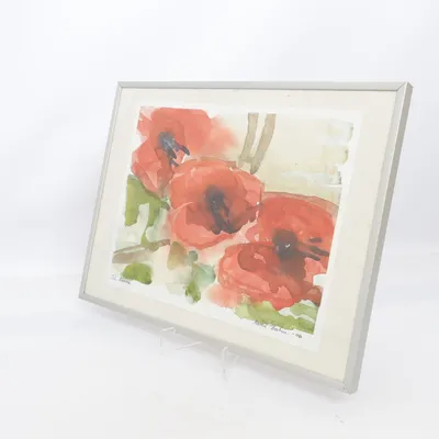 Tavla (Röd, Grön, Beige)