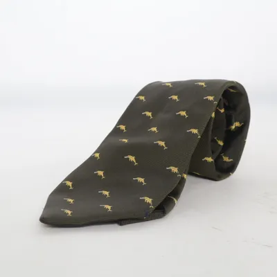 Tie (Green, Yellow) from New & Lingwood Silk