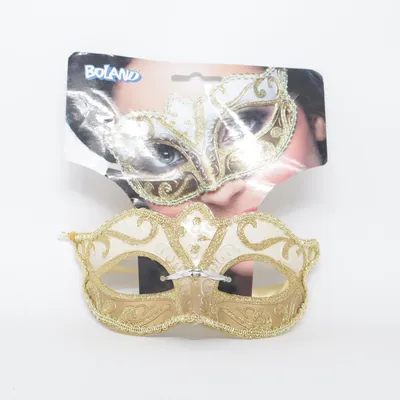 Masquerade mask (White, Gold) from Boland