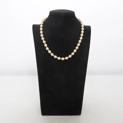Necklace (Gold, White) from Silver Unknown metal