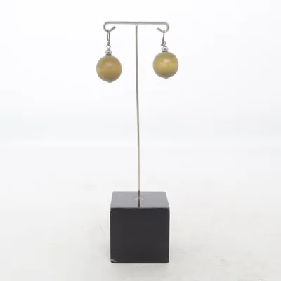Boucles d'oreilles (Vert) de Aarikka Acier inoxydable, Bois
