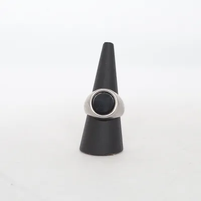 Klackring (Silverfärgad, Svart) Okänd metall
