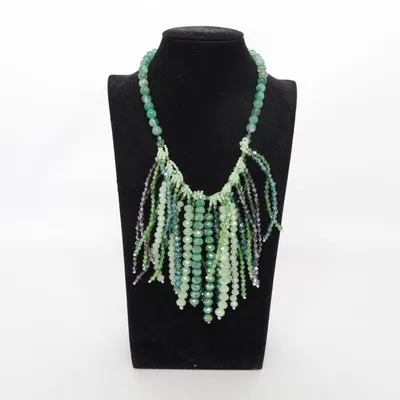 Halsband (Grön, Lila, Flerfärgad) Okänd metall