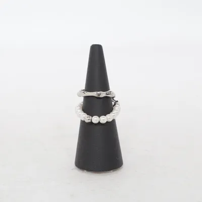 Bague (Argent, Blanc) Métal inconnu