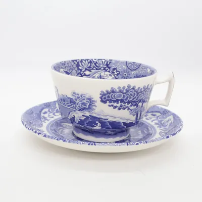 Kopp (Blå, Vit) från Spode