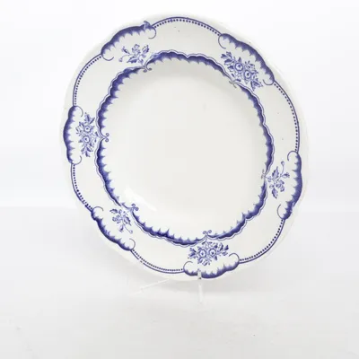 Deep plate (White, Blue) from Gustavsberg