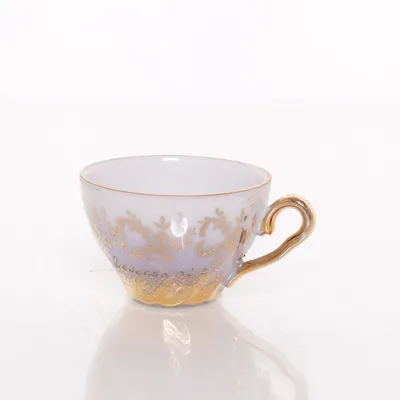 Espressokopp (Vit, Guldfärgad)