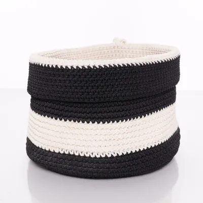 Förvaringskorg (Svart, Beige) från Solbacka