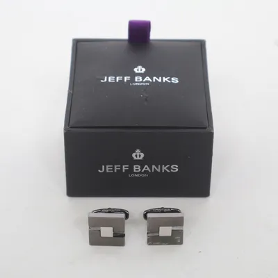 Manschettenknöpfe (Schwarz) von Jeff Banks Unbekanntes Metall
