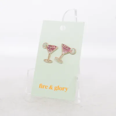 Earrings (Pink, Gold, Multicolored) from Fire & Glory Unknown metal