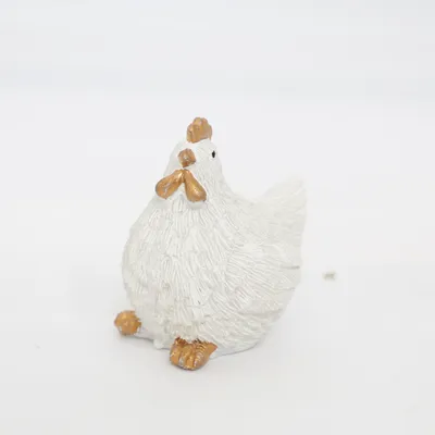 Figurin (Vit, Guldfärgad)