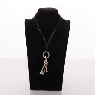 Ketting (Zwart, Zilver) van Pearls for Girls Onbekend materiaal