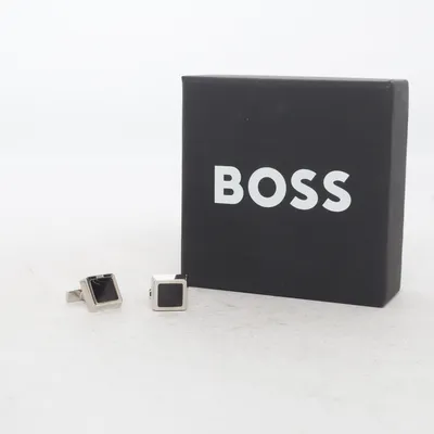 Manchetknopen (Zwart, Zilver) van Hugo Boss Onbekend materiaal
