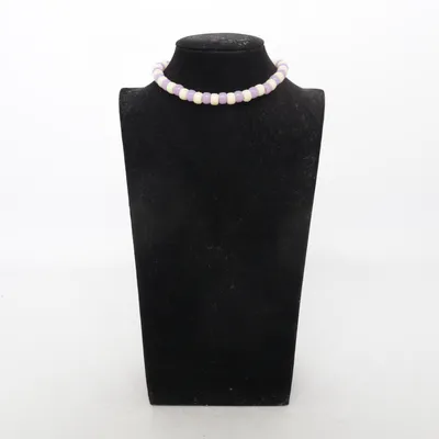Necklace (Purple, Beige) Unknown metal