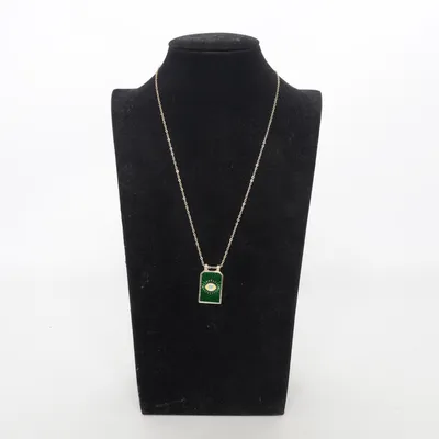Necklace (Gold, Green) from Lucky Brand Unknown metal