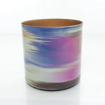 Pot (Metall, emalj. Diameter 12,5 cm. Höjd 12 cm. )