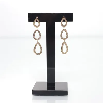 Oorbellen (Sander Contour Earrings CZ Gold) van Edblad Onbekend materiaal