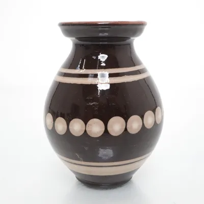 Vase (Brown, White, Beige)