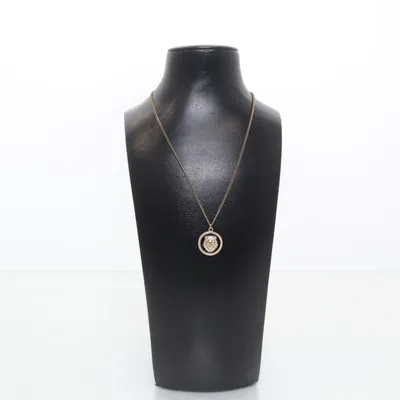 Halsband (Guldfärgad, Svart) Okänd metall