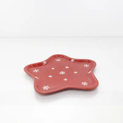 Serveerschaal (Rood, Wit)