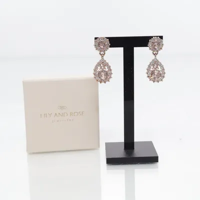 Øreringe (Guld, Transparent) fra Lily and Rose Ukendt metal
